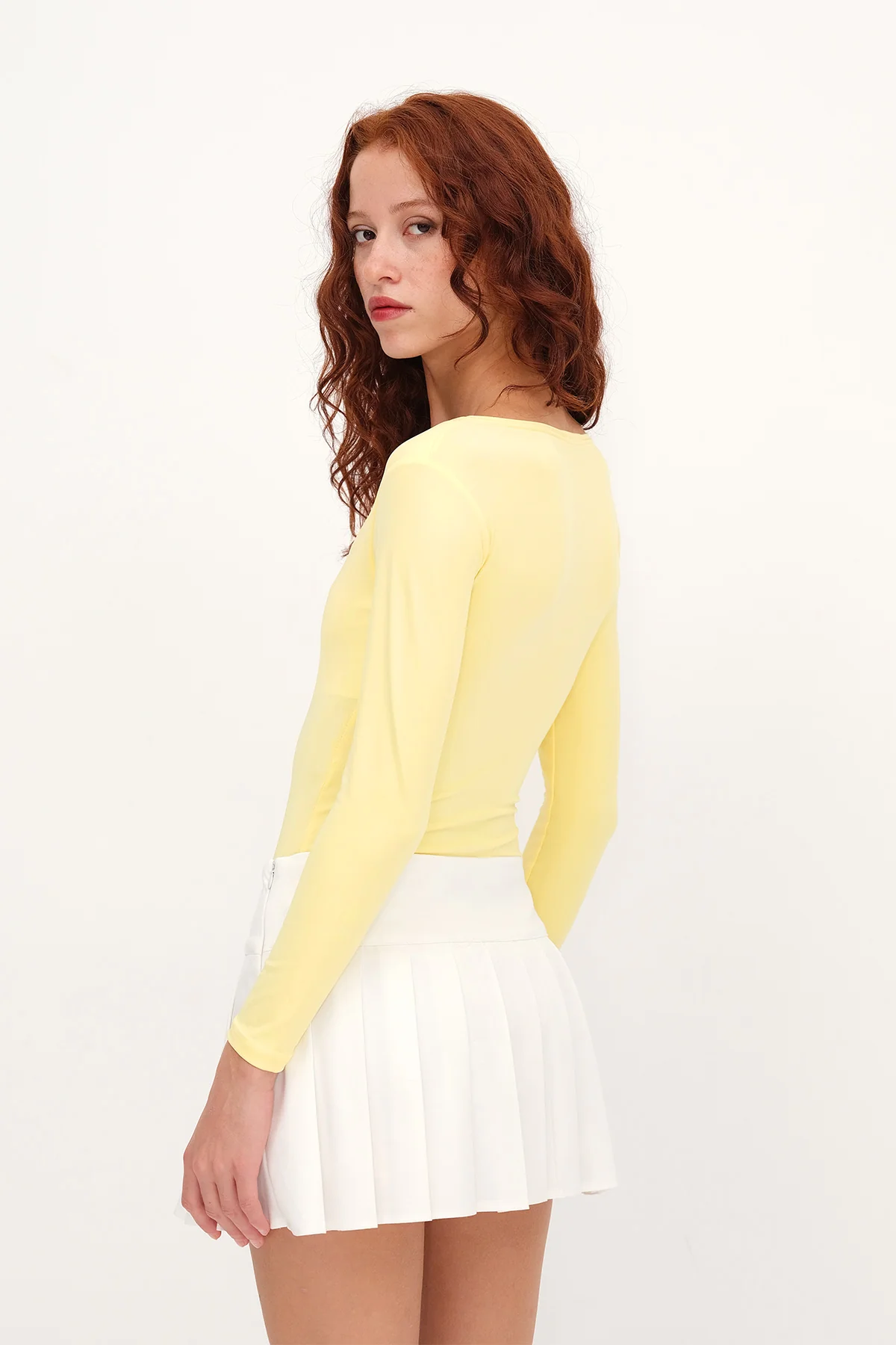 Basic U-neck Long Sleeve Bodysuit - Image 17